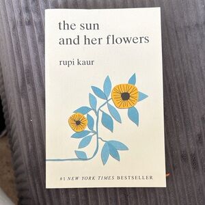 The Sun and Her Flowers by Rupi Kaur - Cream and Blue Coffee Table Book